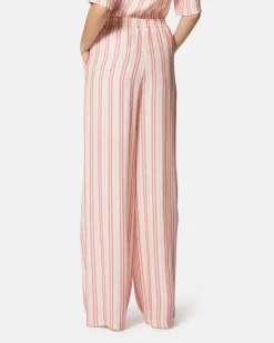 High -waisted trousers with striped print
