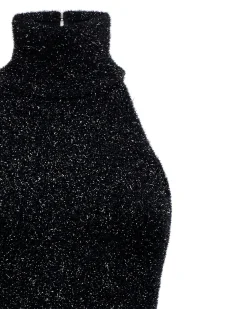 High-neck lurex top