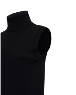 High-neck sleeveless top
