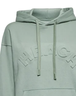 Hoodie with embossed logo