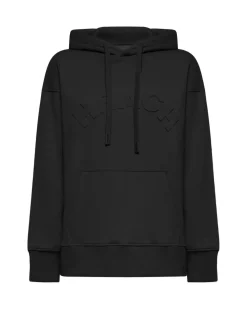 Hoodie with embossed logo