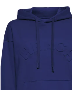Hoodie with embossed logo