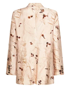 Jacket with Classic Lapels and Decorative Pattern