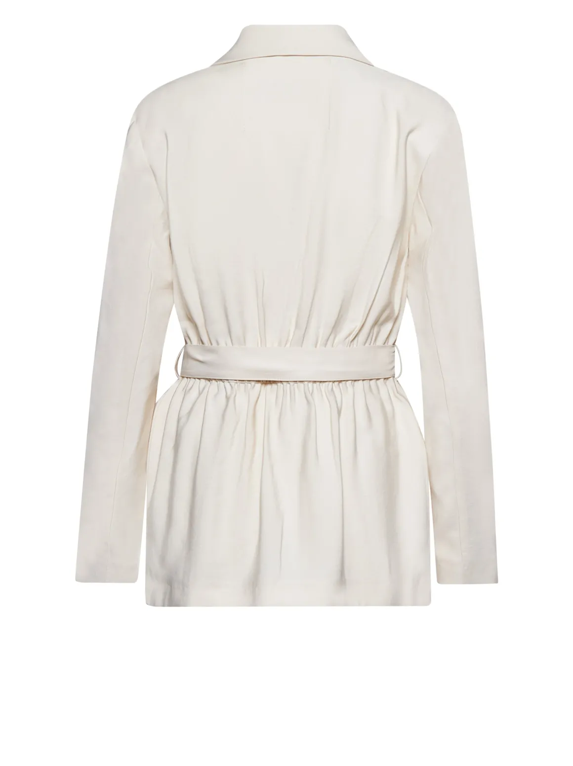 Jacket with Classic Lapels and Matching Belt