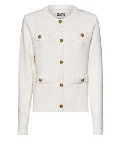 Jacket with front closure and decorative details