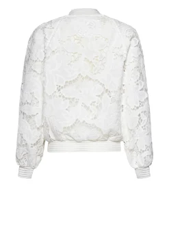 Jacket with Zip Closure and Decorative Pattern