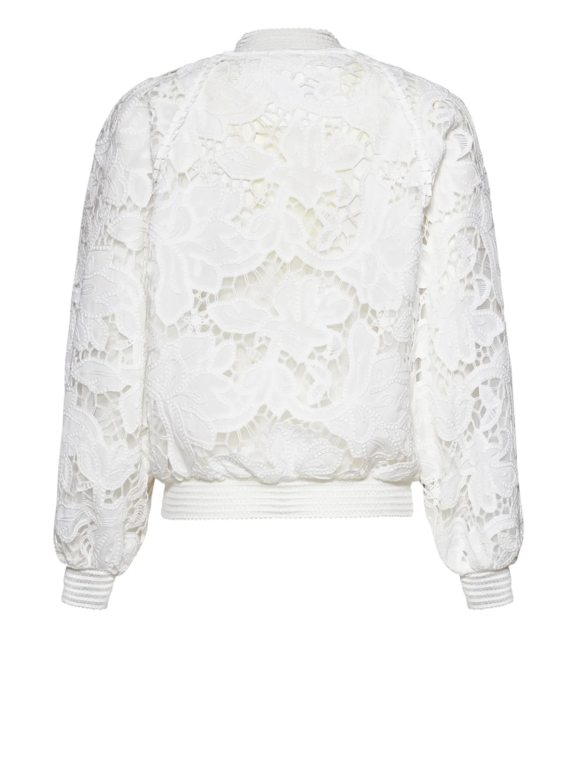 Jacket with Zip Closure and Decorative Pattern
