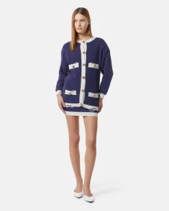 Knitted cardigan with contrast details