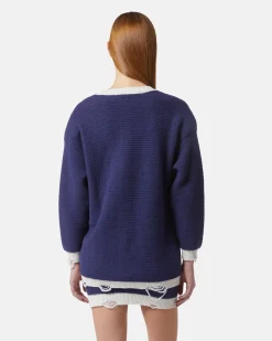 Knitted cardigan with contrast details