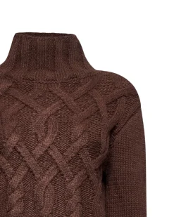 Knitted sweater with woven workmanship