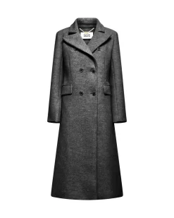 Long double-breasted coat