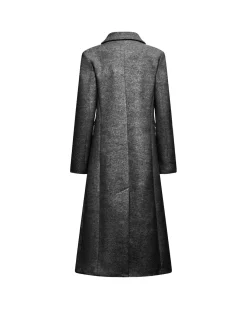 Long double-breasted coat