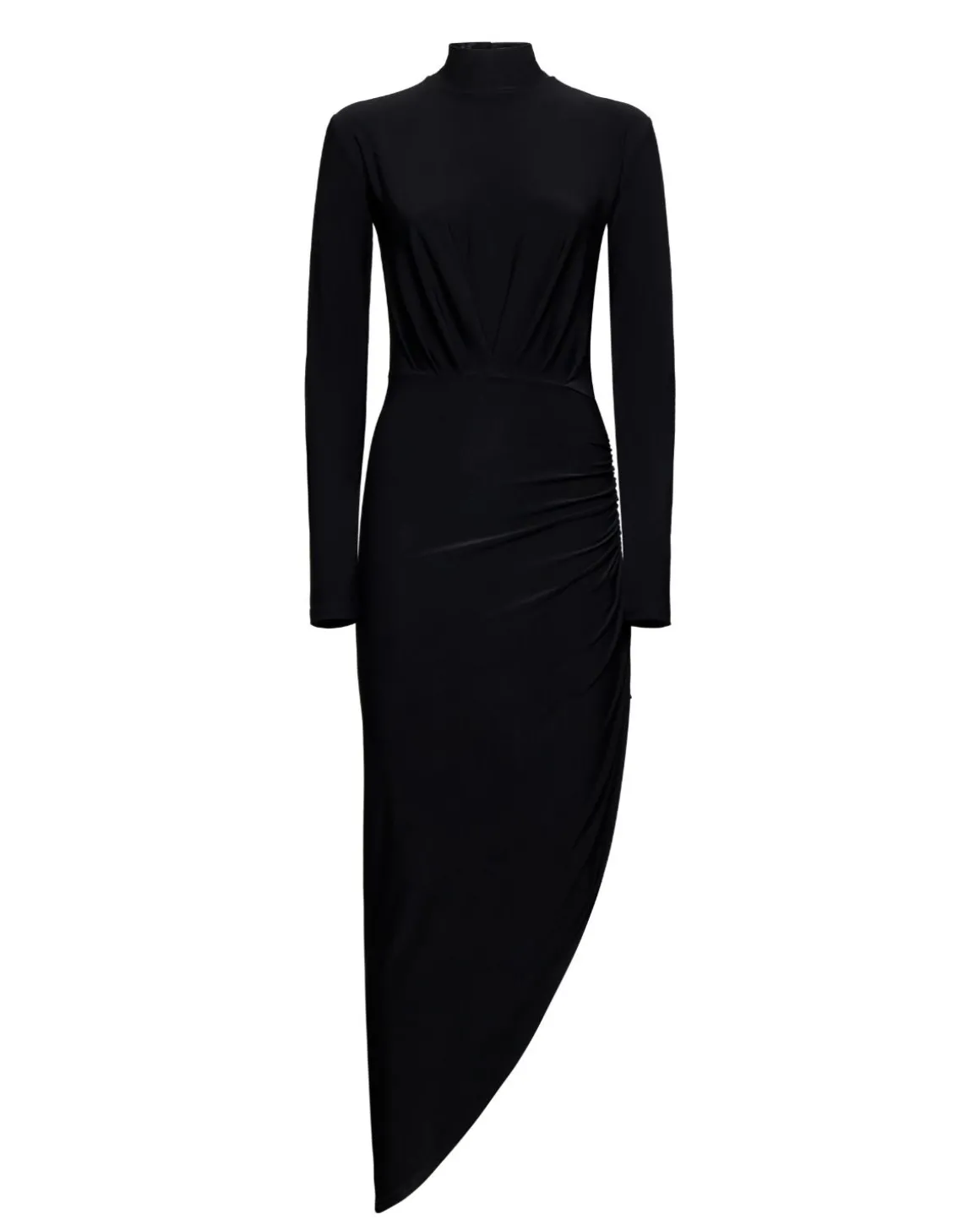 Long dress with asymmetrical drape
