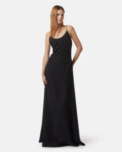 Long dress with jewel straps
