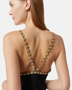 Long dress with jewel straps
