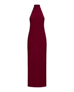 Long dress with off-the-shoulders