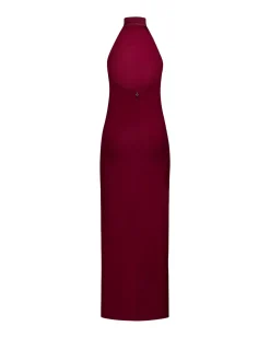 Long dress with off-the-shoulders