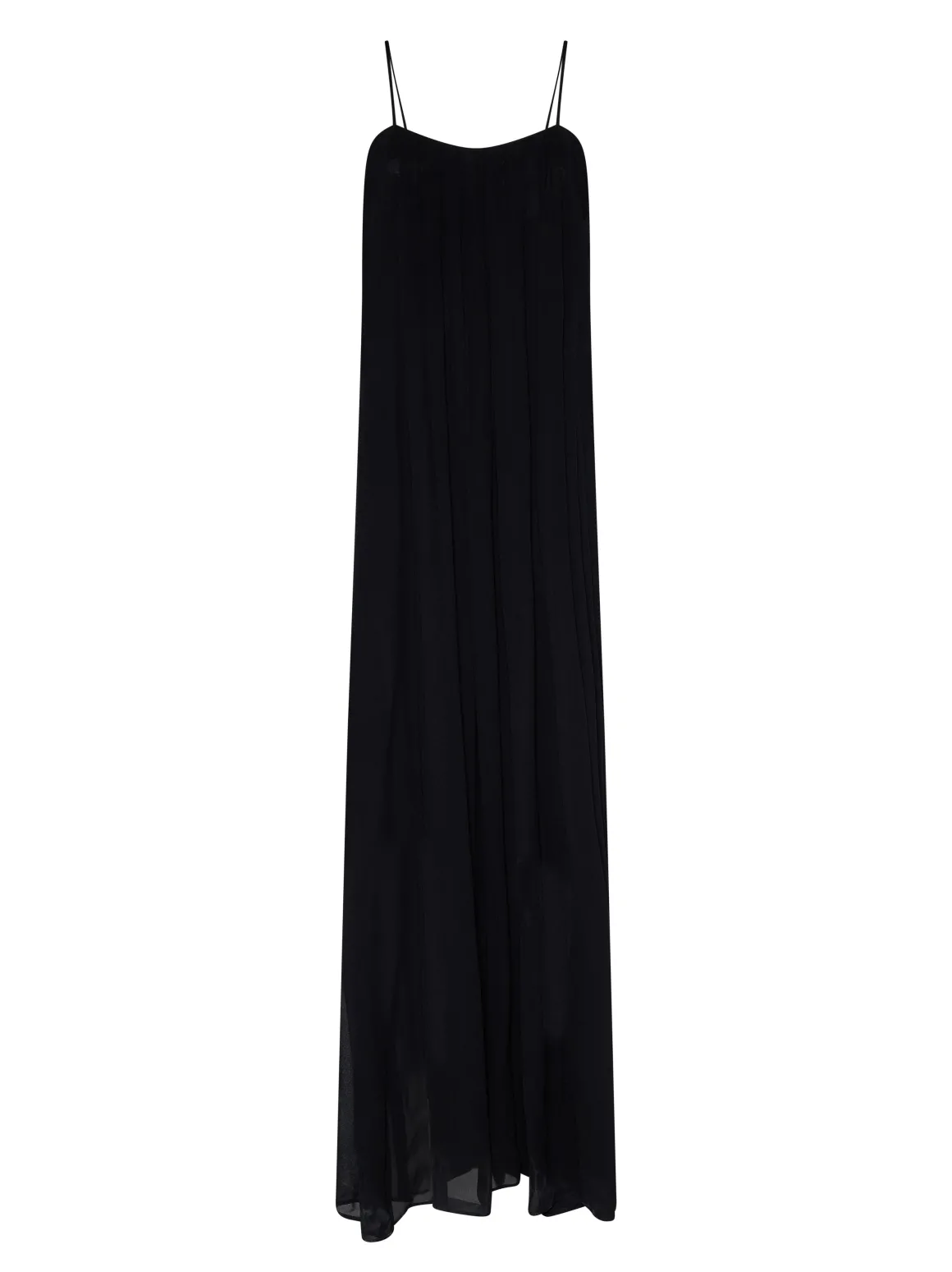 Long dress with thin straps and flowing lines