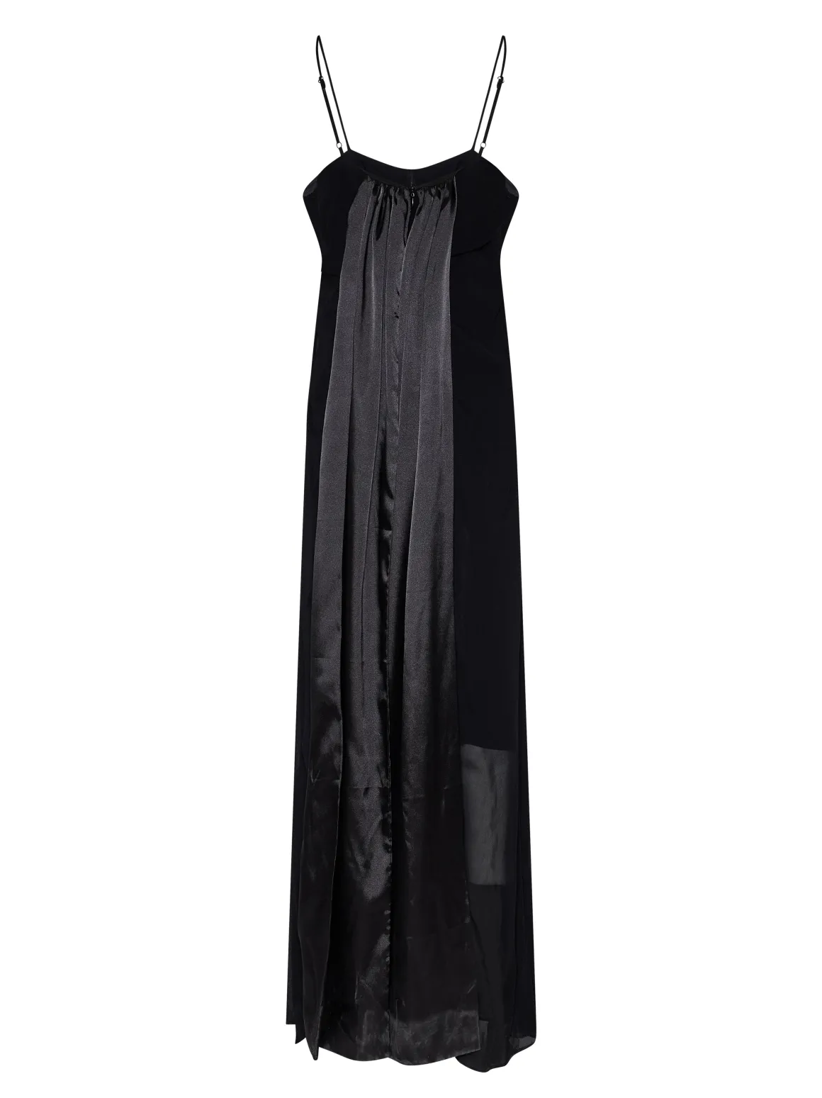 Long dress with thin straps and flowing lines