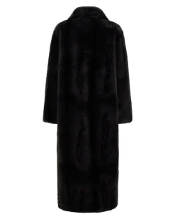 Long fur-effect coat