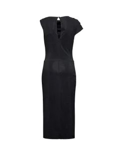 Long one-shoulder dress with drape