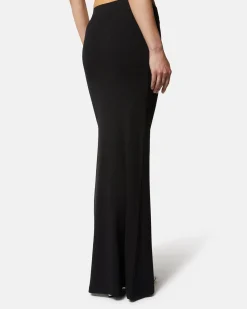 Long skirt with side slit