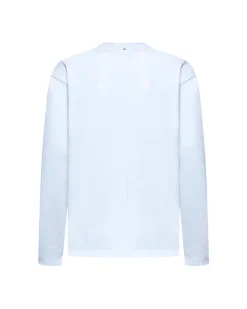 Long-sleeved shirt with straight neck