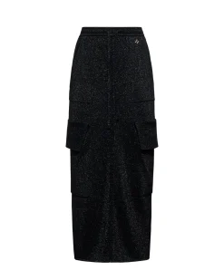 Longuette skirt with cargo pockets