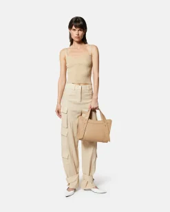 Lurex top with heart neckline