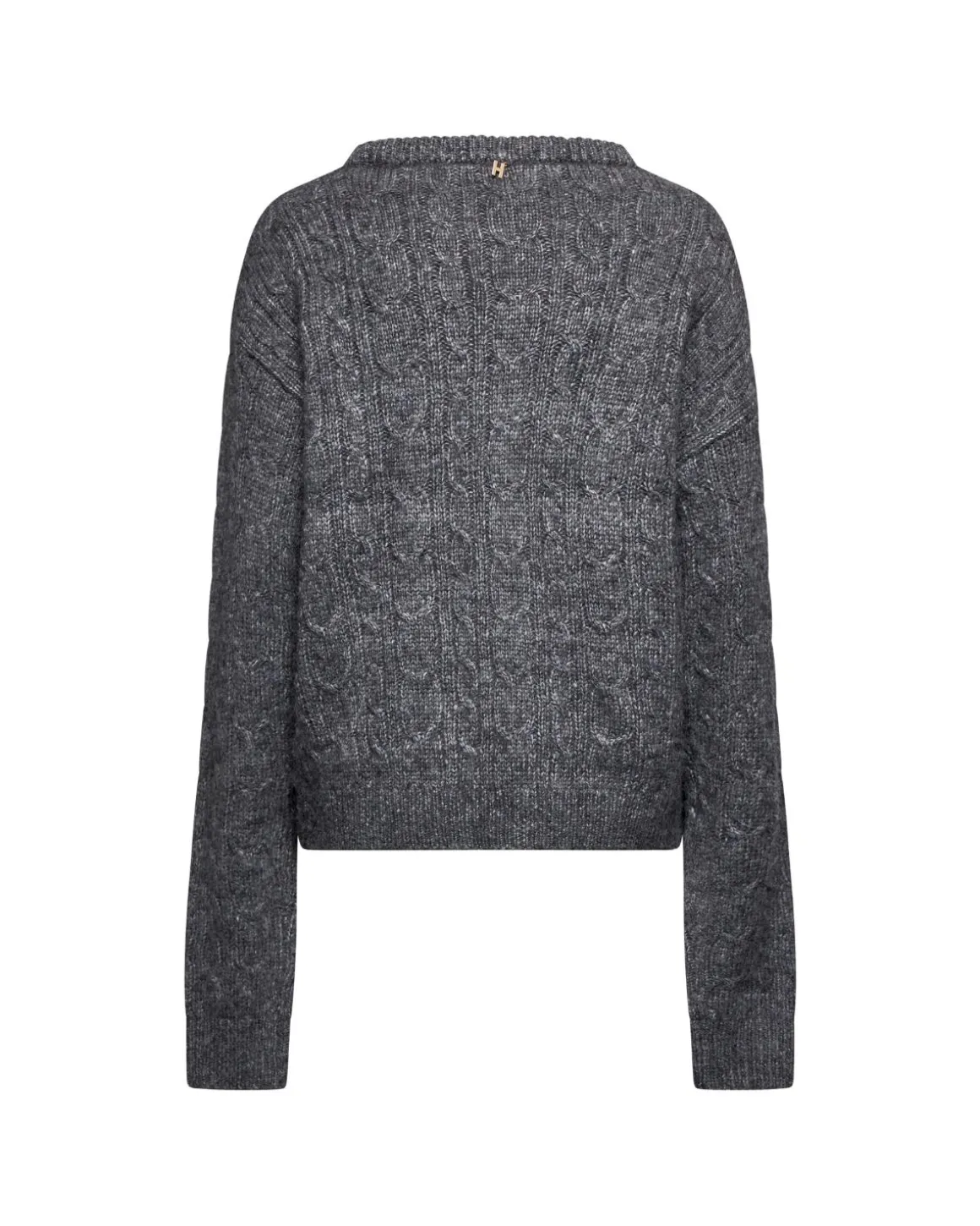 Melange sweater with raised workmanship