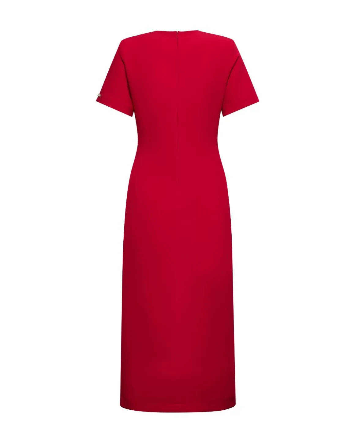 Midi dress with round neckline