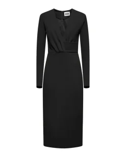 Midi dress with ruffled detail