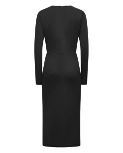 Midi dress with ruffled detail