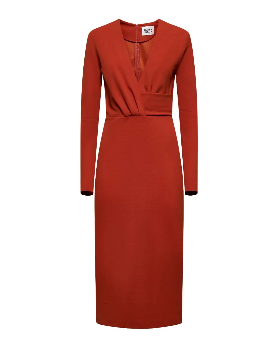 Midi dress with ruffled detail