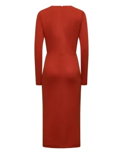 Midi dress with ruffled detail