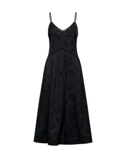 Midi dress with thin straps
