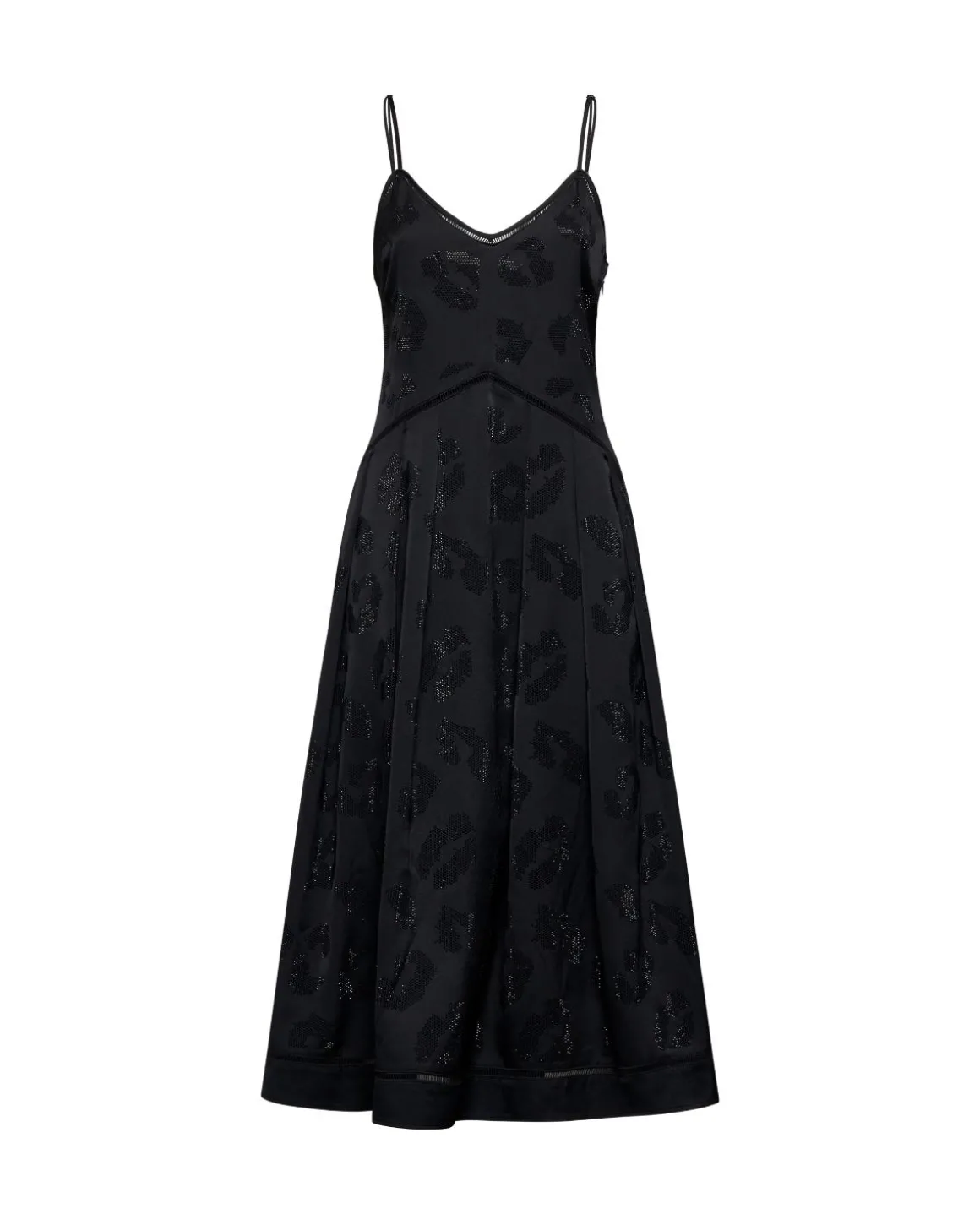 Midi dress with thin straps