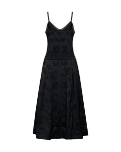 Midi dress with thin straps
