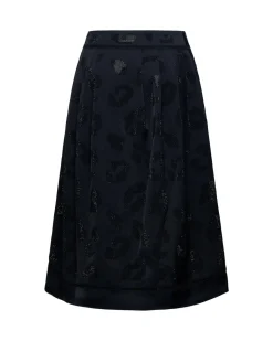 Midi skirt with embroidery