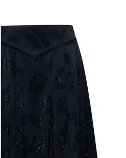 Midi skirt with embroidery