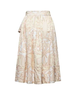 Midi skirt with geometric printing