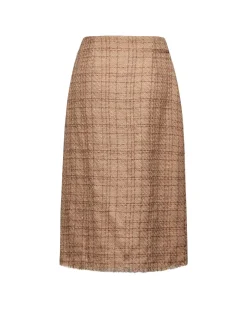 Midi skirt with jewel buttons
