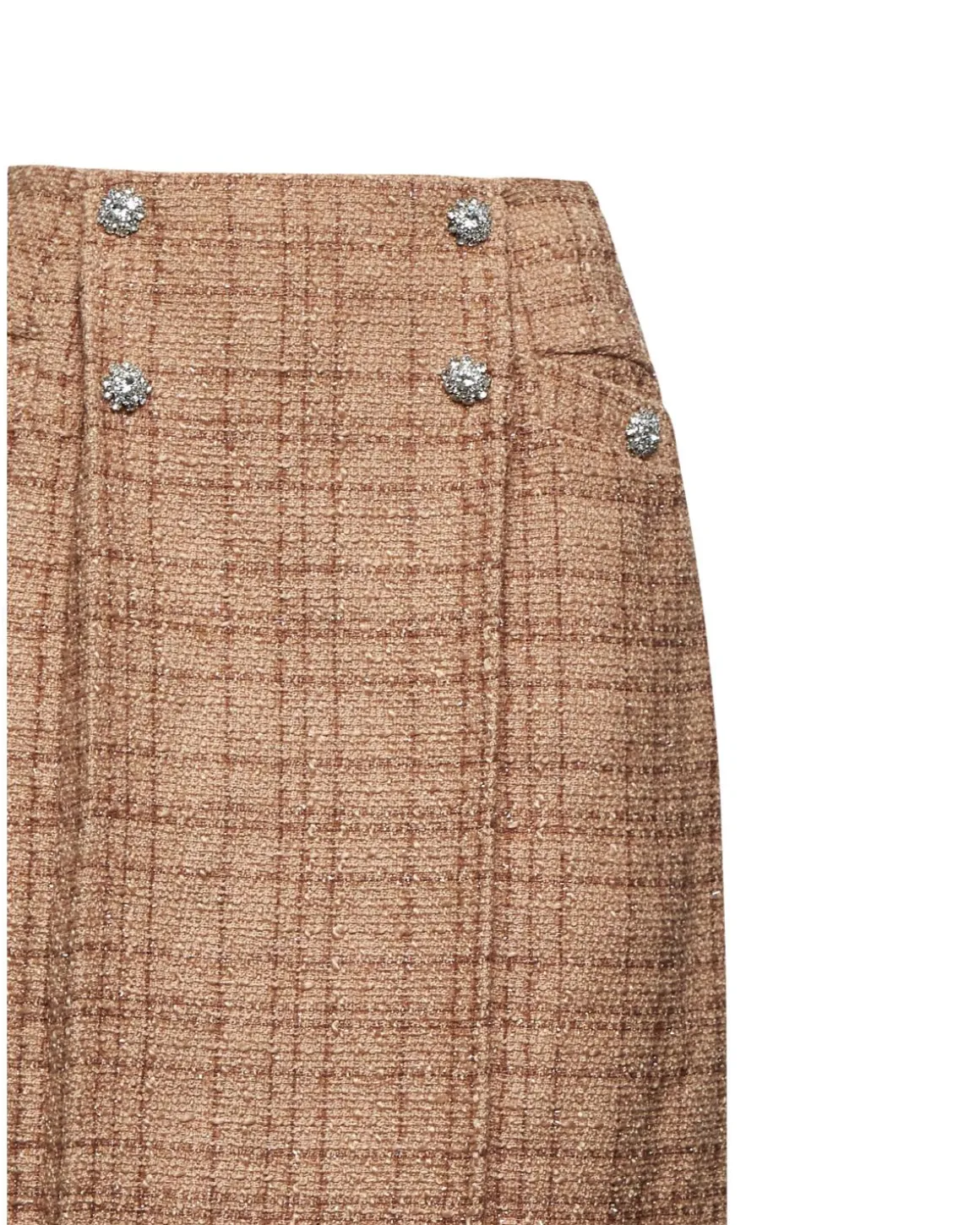 Midi skirt with jewel buttons
