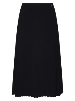 Midi skirt with pleated workmanship and structured design