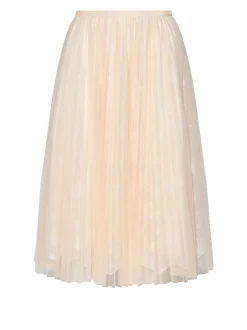 Midi skirt with pleated workmanship and ethereal design