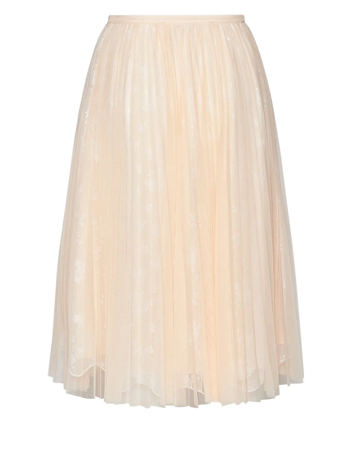 Midi skirt with pleated workmanship and ethereal design