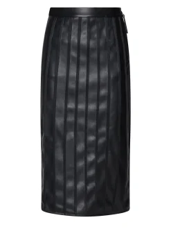 Midi skirt with vertical panel pattern