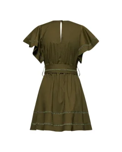 Mini dress with bow belt