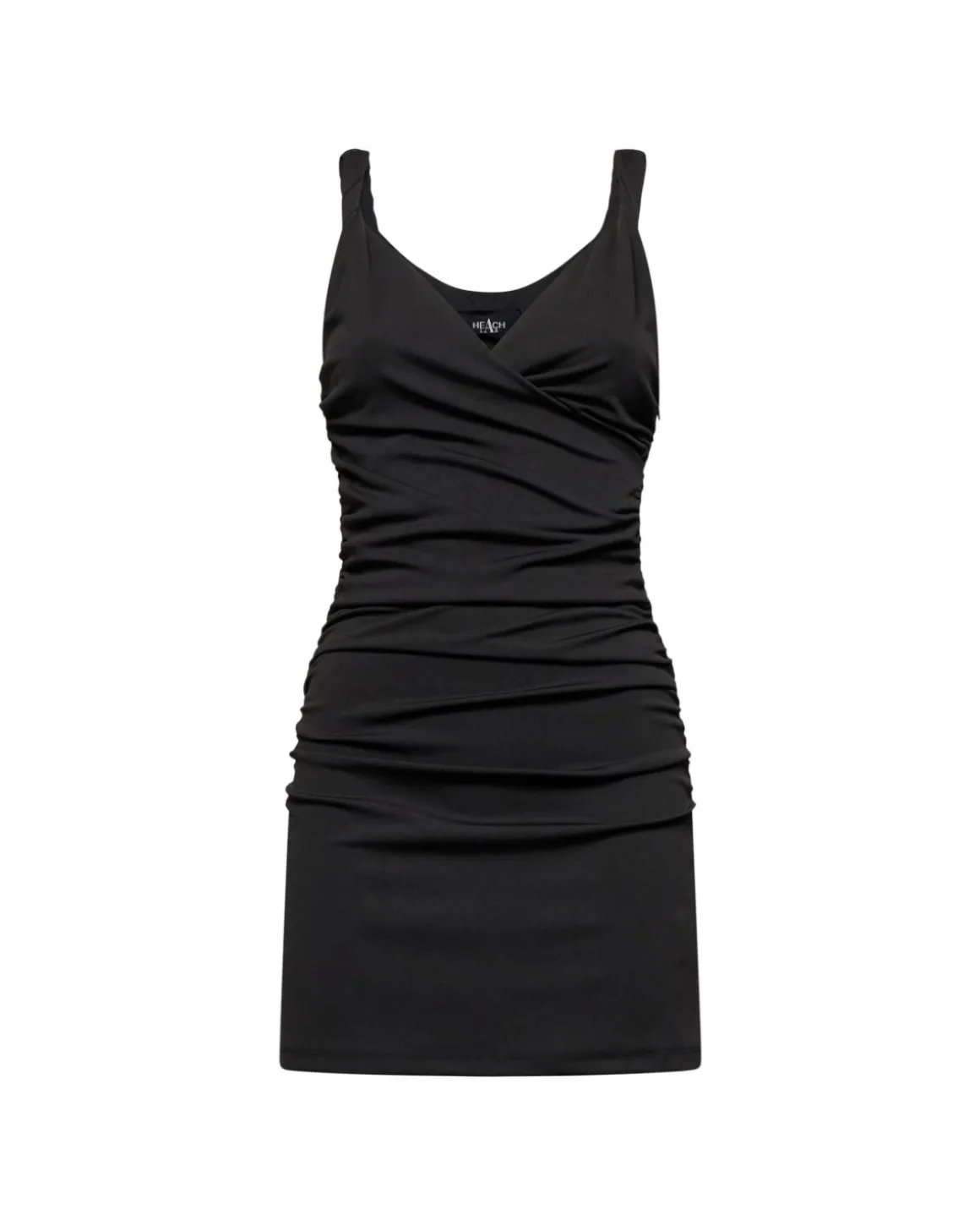 Mini dress with lateral draperies