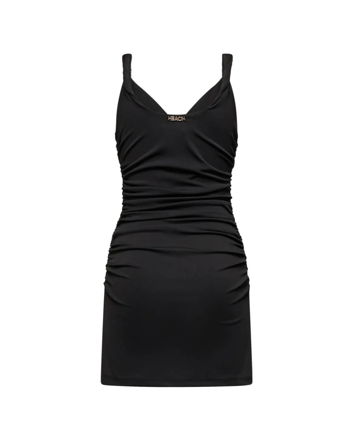 Mini dress with lateral draperies